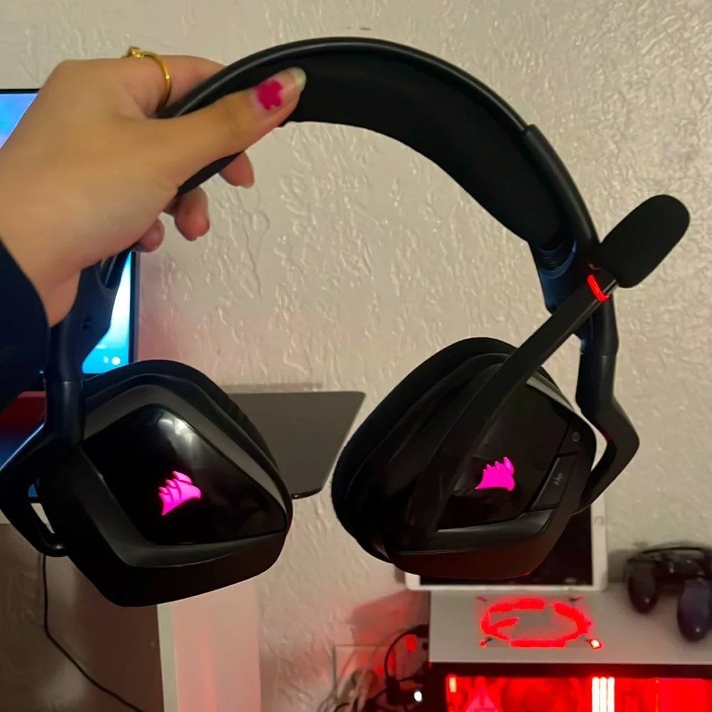 wireless corsair headset black